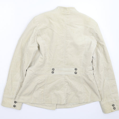 RJR.John Rocha Womens Beige  Corduroy Jacket Blazer Size 16