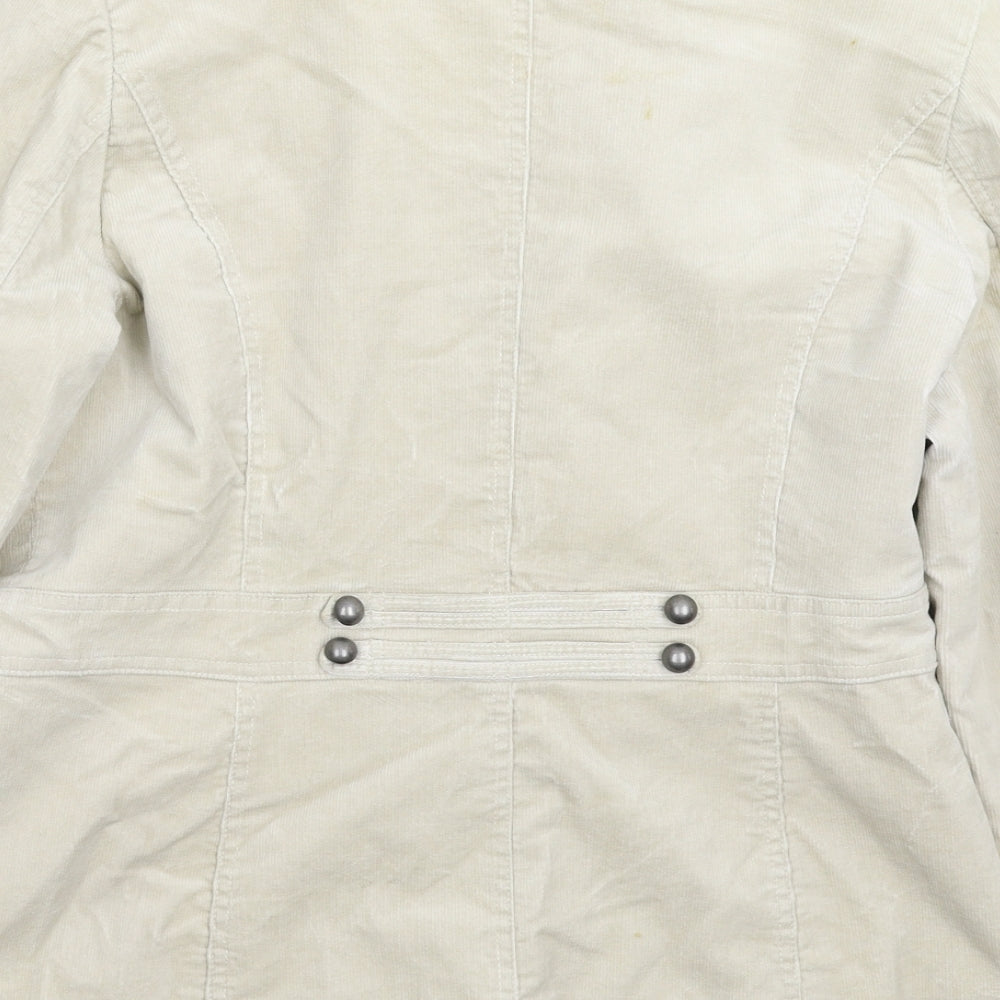 RJR.John Rocha Womens Beige  Corduroy Jacket Blazer Size 16