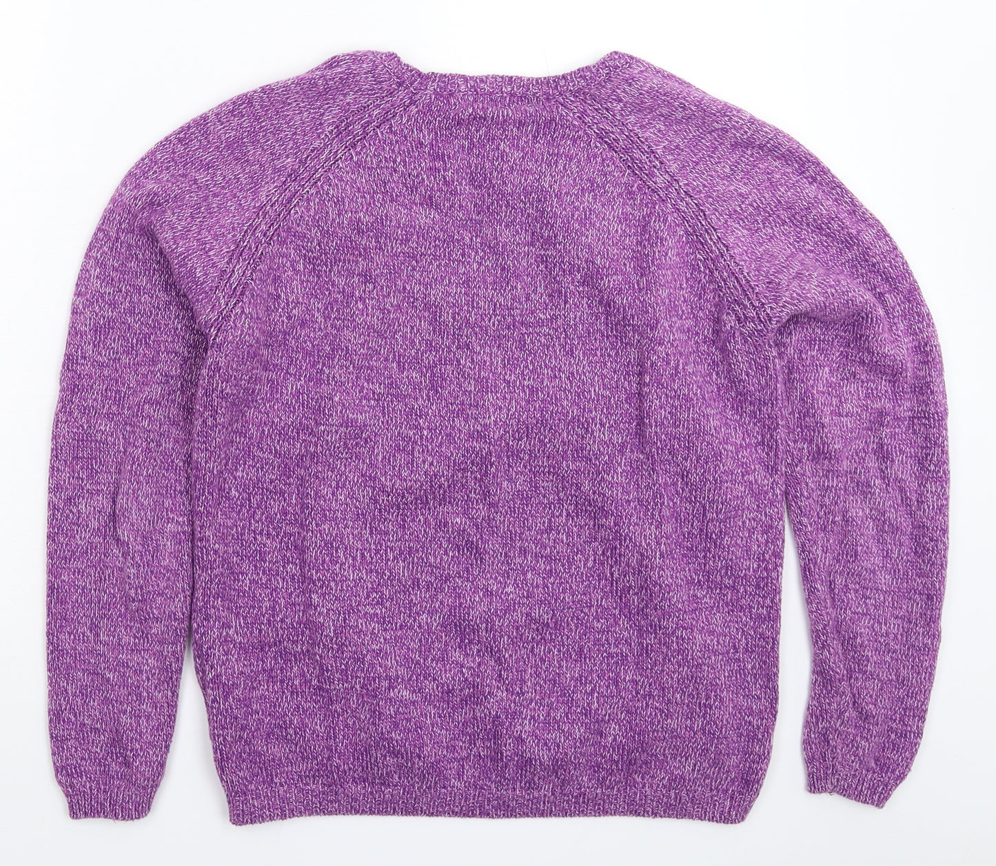 Isle Womens Purple  Knit Pullover Jumper Size 16