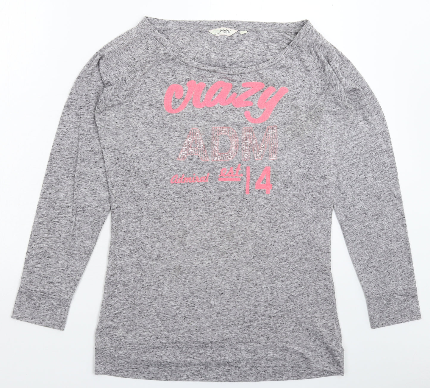 Admiral Womens Grey   Basic T-Shirt Size L
