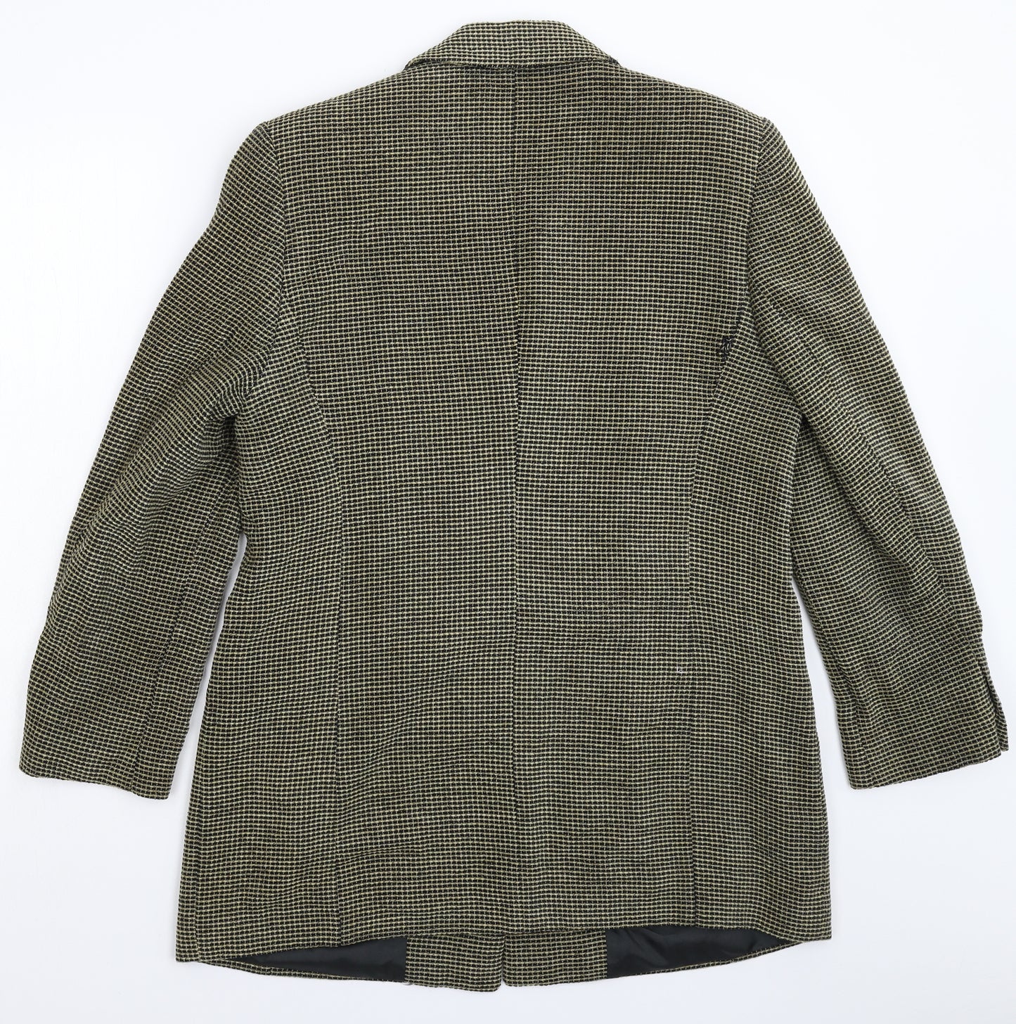 Eugen Klein Womens Beige Check  Jacket Suit Jacket Size 14