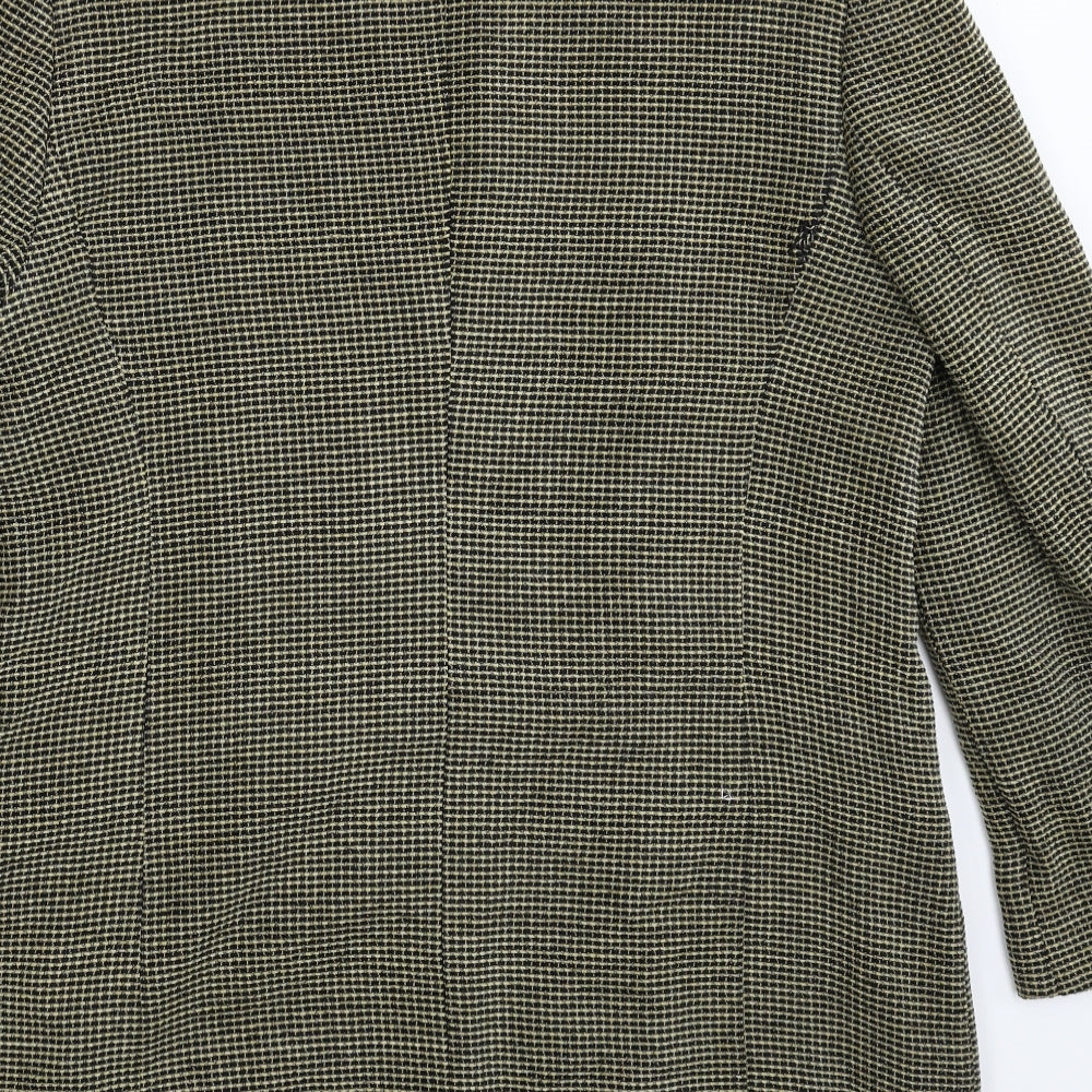 Eugen Klein Womens Beige Check  Jacket Suit Jacket Size 14