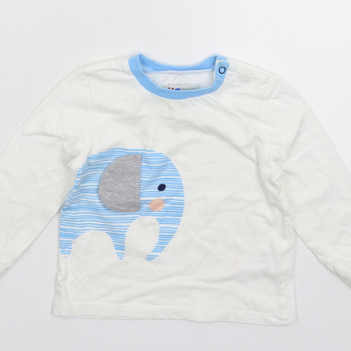 Kids Division Baby White   Basic T-Shirt Size 12-18 Months