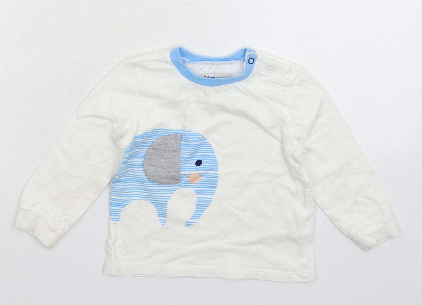 Kids Division Baby White   Basic T-Shirt Size 12-18 Months