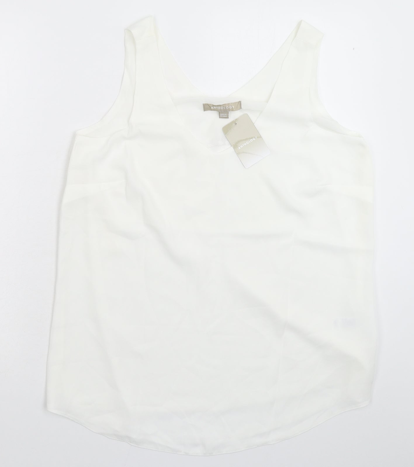 Anthology Womens White   Basic Tank Size 14