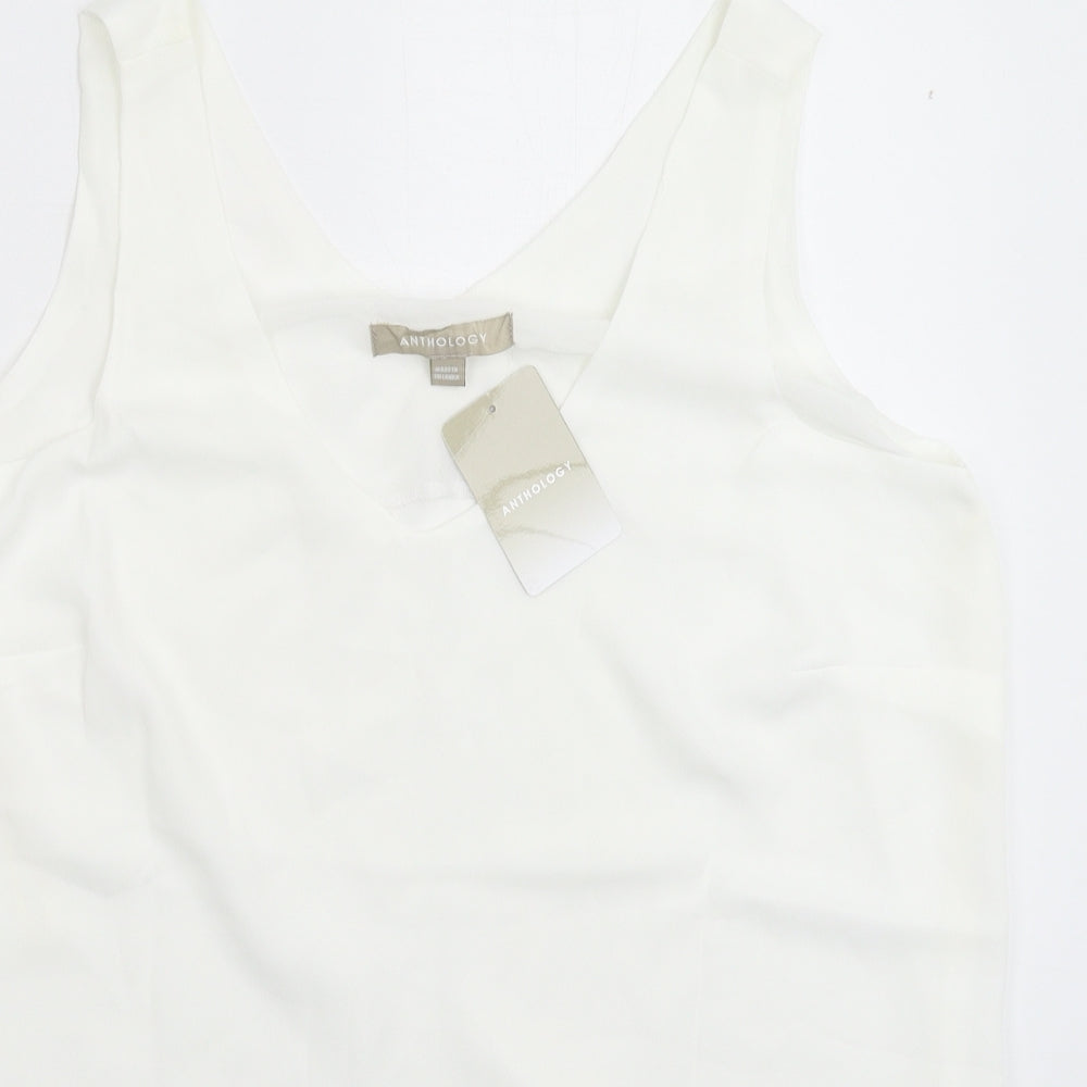 Anthology Womens White   Basic Tank Size 14