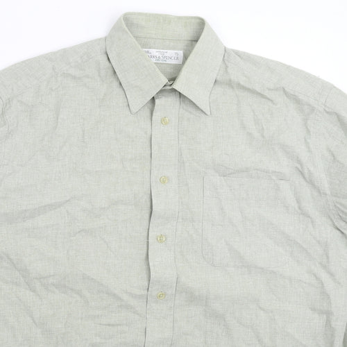 Marks and Spencer Mens Grey    Dress Shirt Size 15