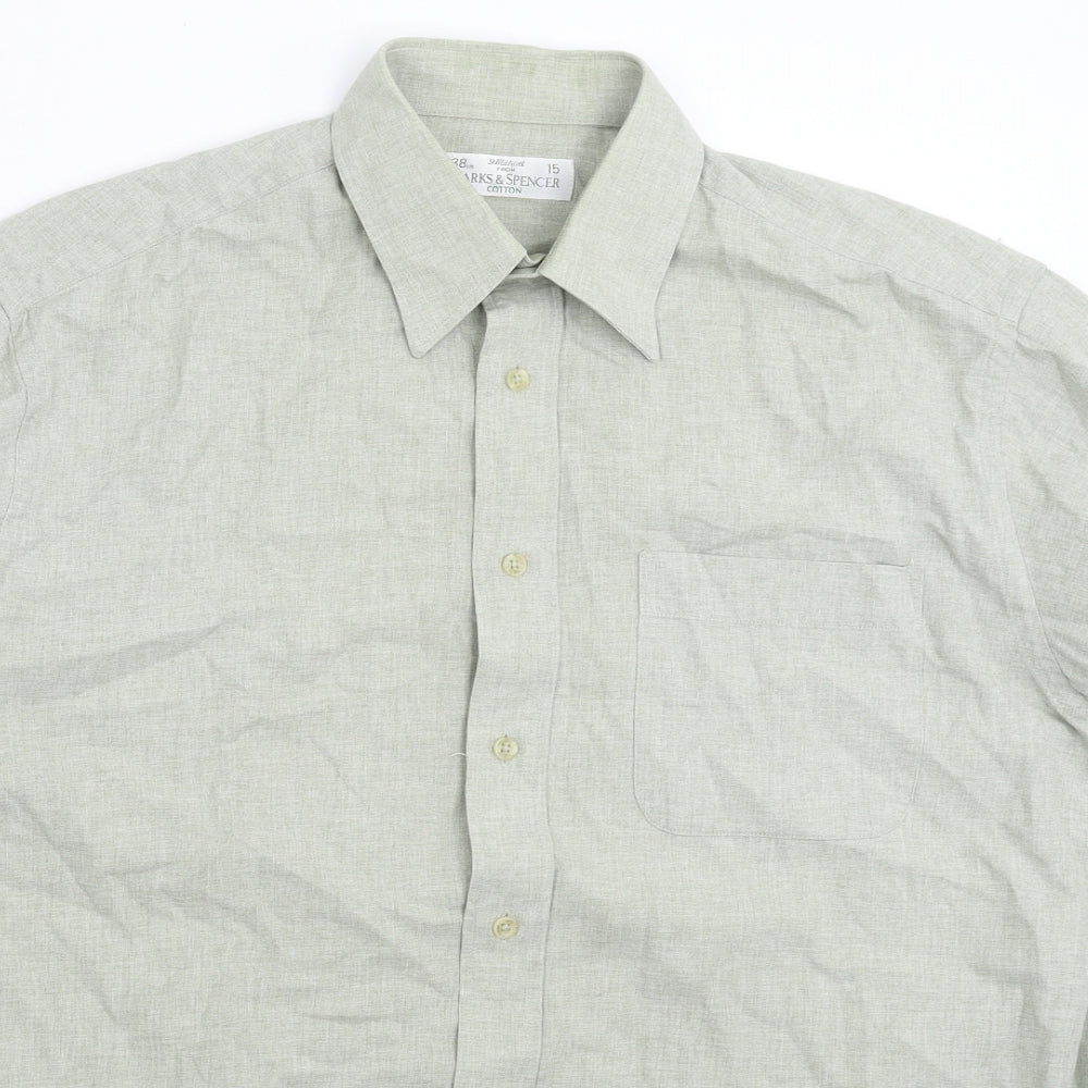 Marks and Spencer Mens Grey    Dress Shirt Size 15