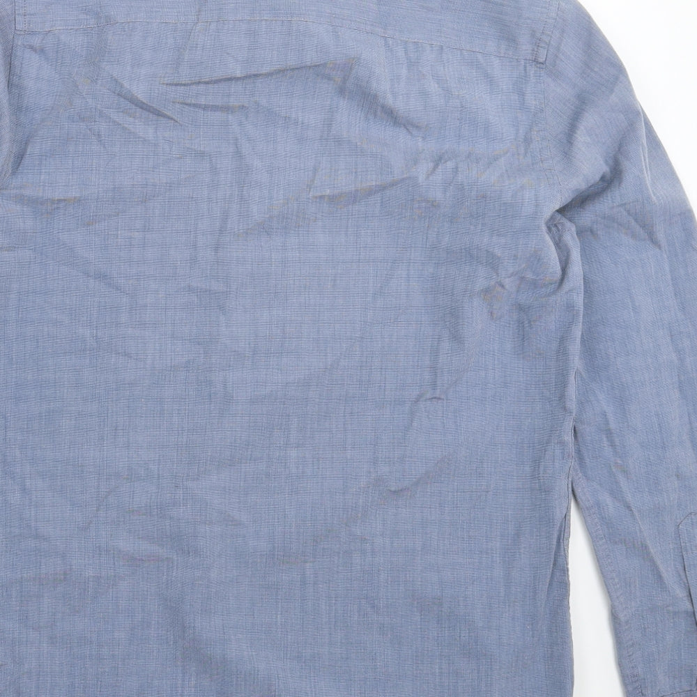 TU Mens Blue    Dress Shirt Size 14.5