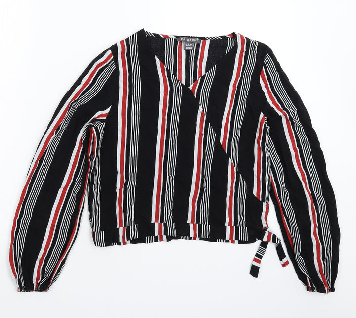 Primark Girls Multicoloured Striped  Basic Blouse Size 14-15 Years