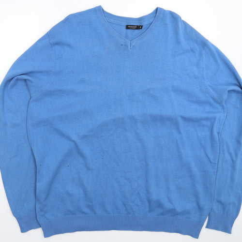 Capsule Mens Blue  Knit Pullover Jumper Size 3XL