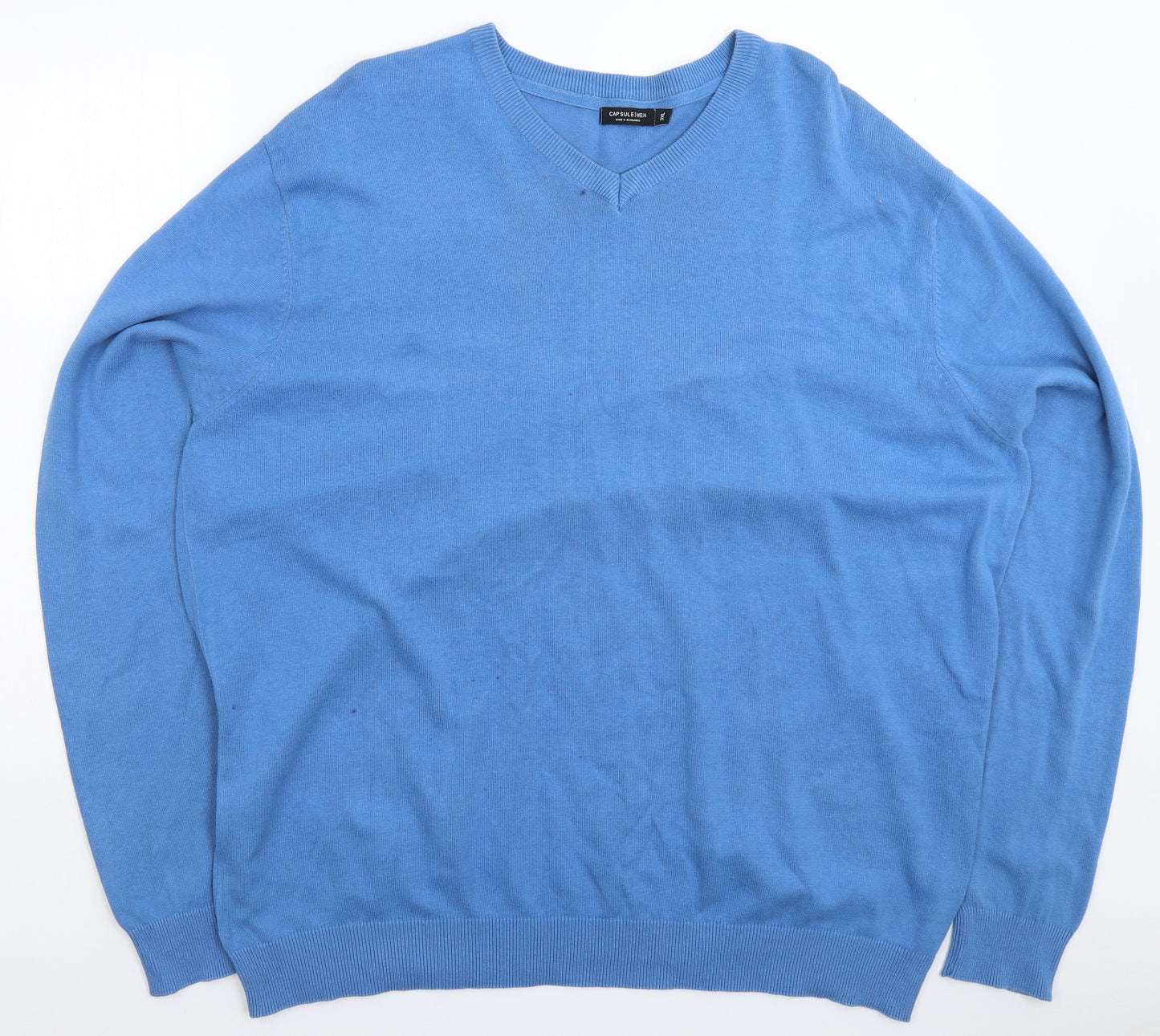Capsule Mens Blue  Knit Pullover Jumper Size 3XL