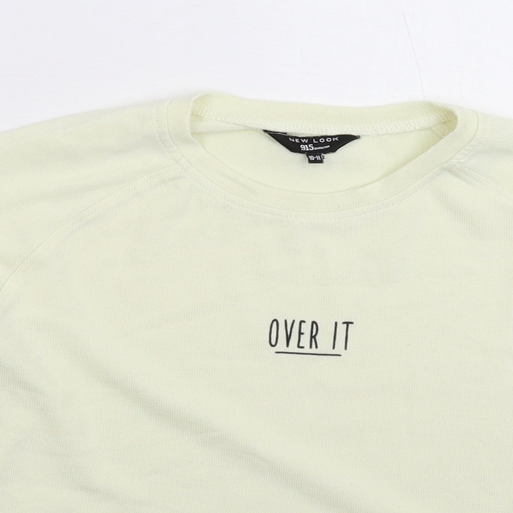 New Look Girls Yellow  Knit Pullover Jumper Size 10-11 Years