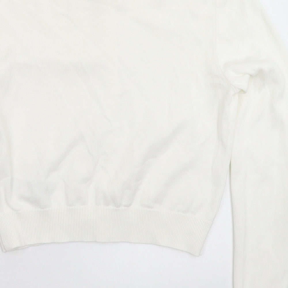Marks and Spencer Girls White  Knit Cardigan Jumper Size 13-14 Years
