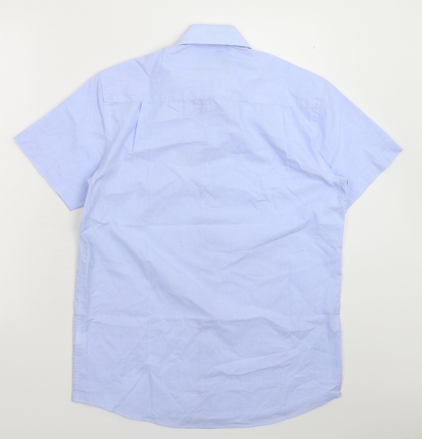 Cedar Wood State Mens Blue    Dress Shirt Size 15