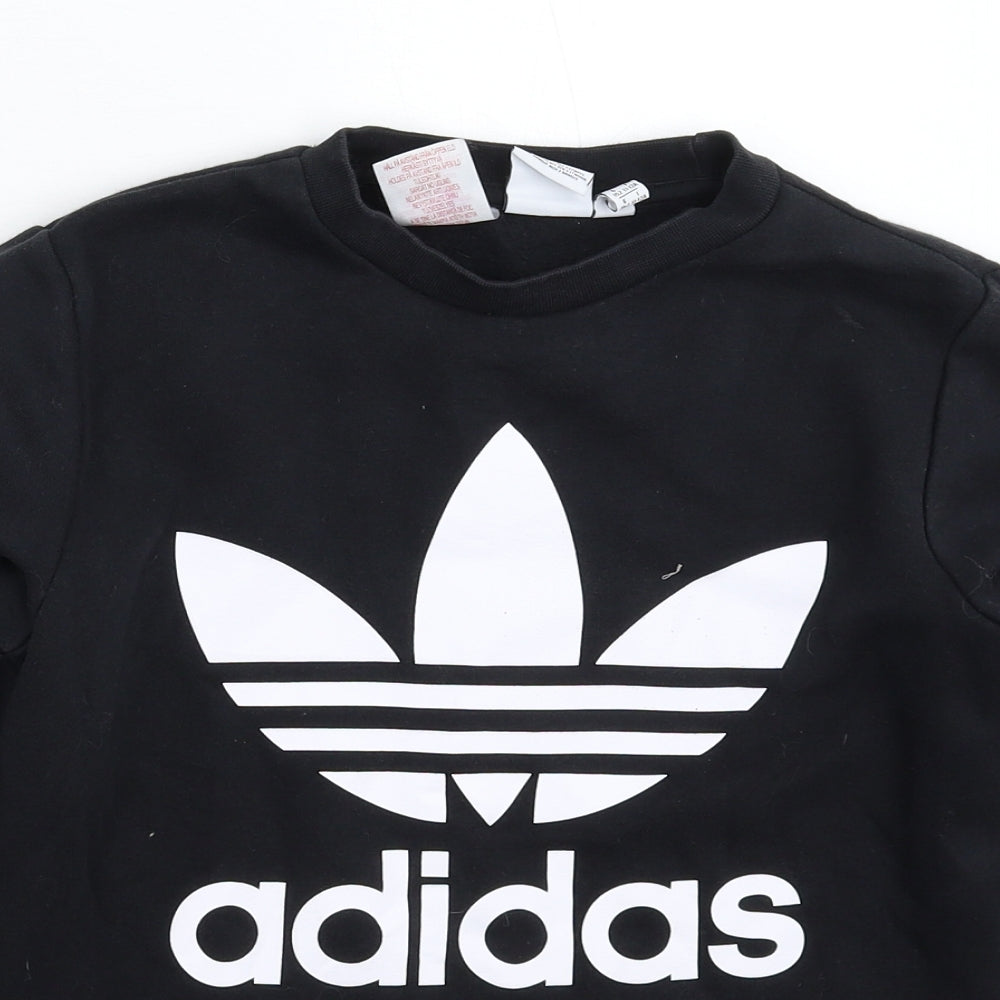 adidas Boys Black   Pullover Sweatshirt Size 11-12 Years