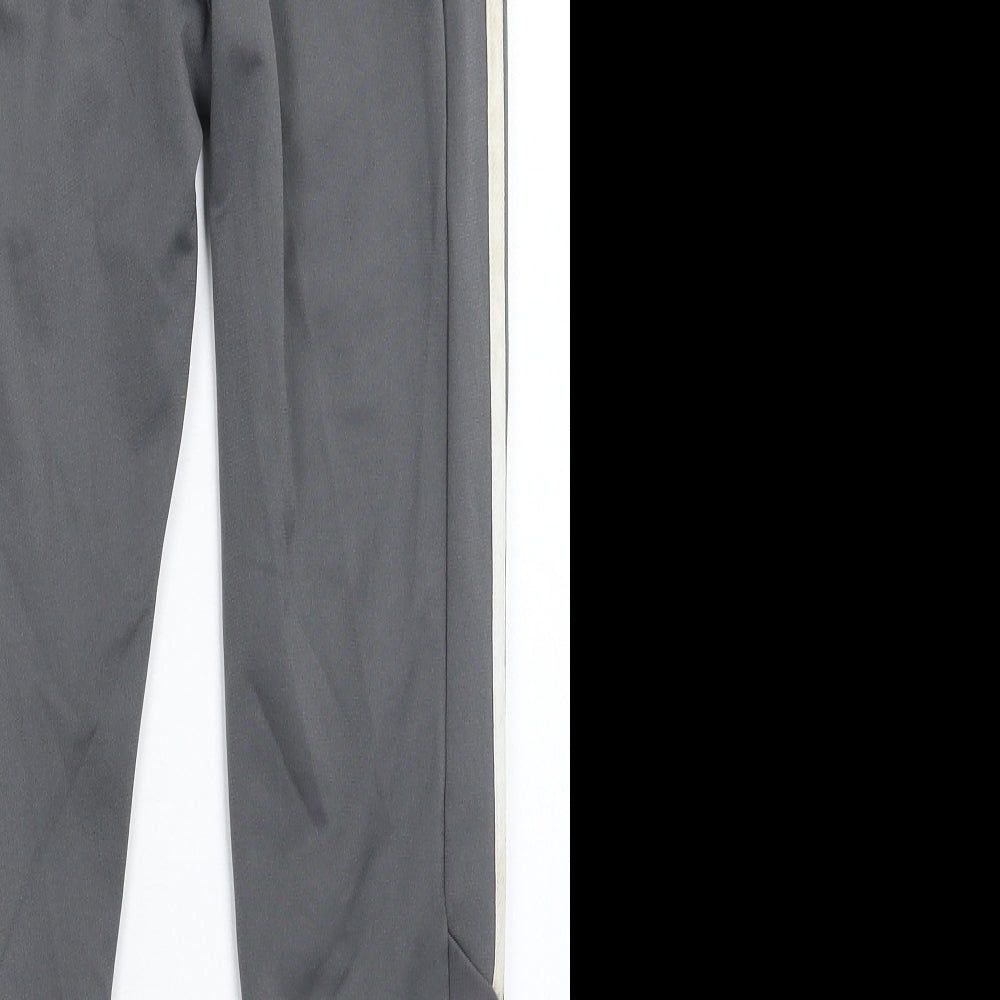 adidas Boys Grey Striped  Jogger Trousers Size 11-12 Years