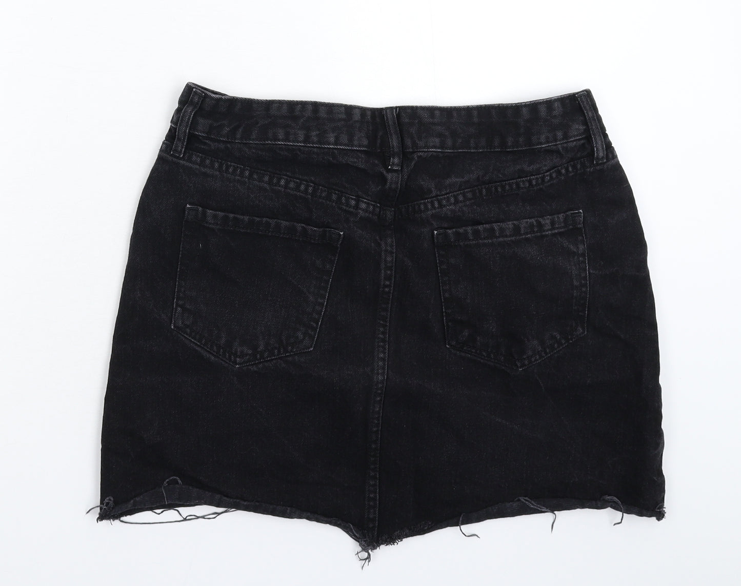 Primark Womens Black  Denim Mini Skirt Size 12