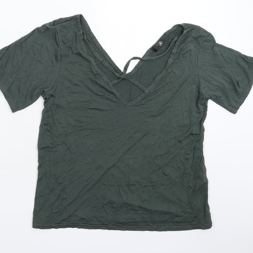 Missguided Womens Green   Basic T-Shirt Size 10