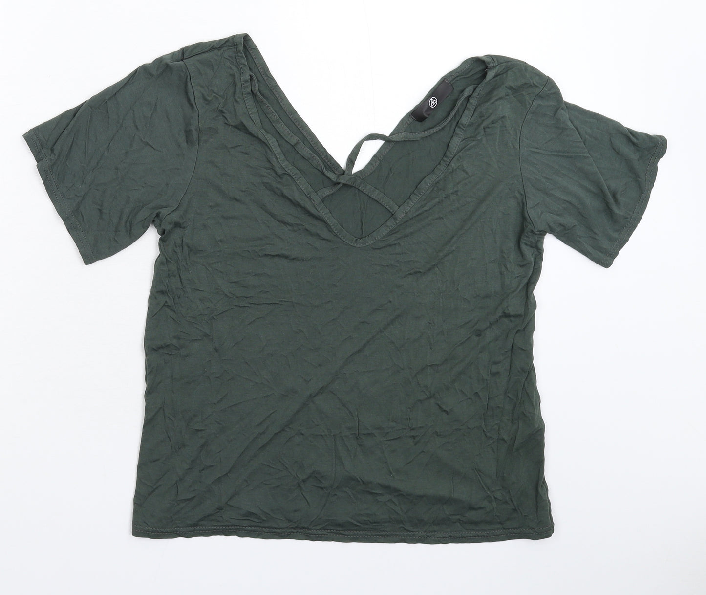 Missguided Womens Green   Basic T-Shirt Size 10