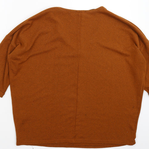 New Look Womens Brown  Knit Pullover Jumper Size M