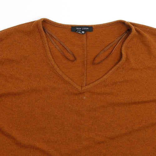 New Look Womens Brown  Knit Pullover Jumper Size M