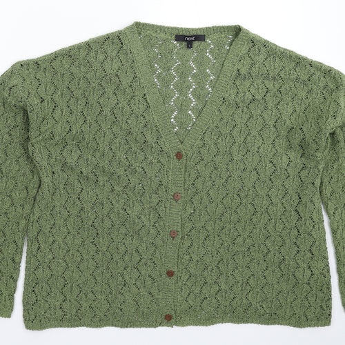 NEXT Womens Green  Knit Cardigan Jumper Size L
