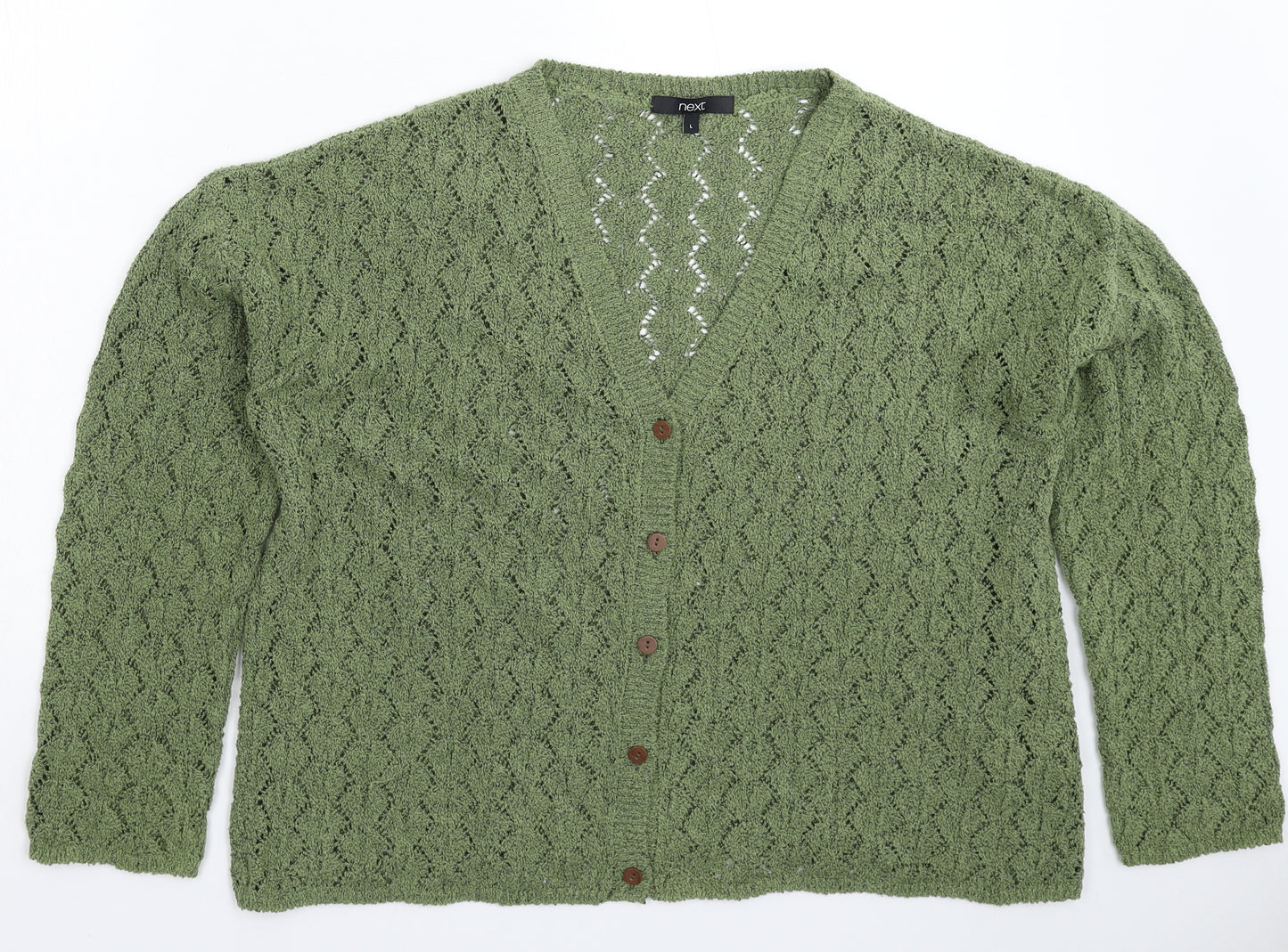 NEXT Womens Green  Knit Cardigan Jumper Size L