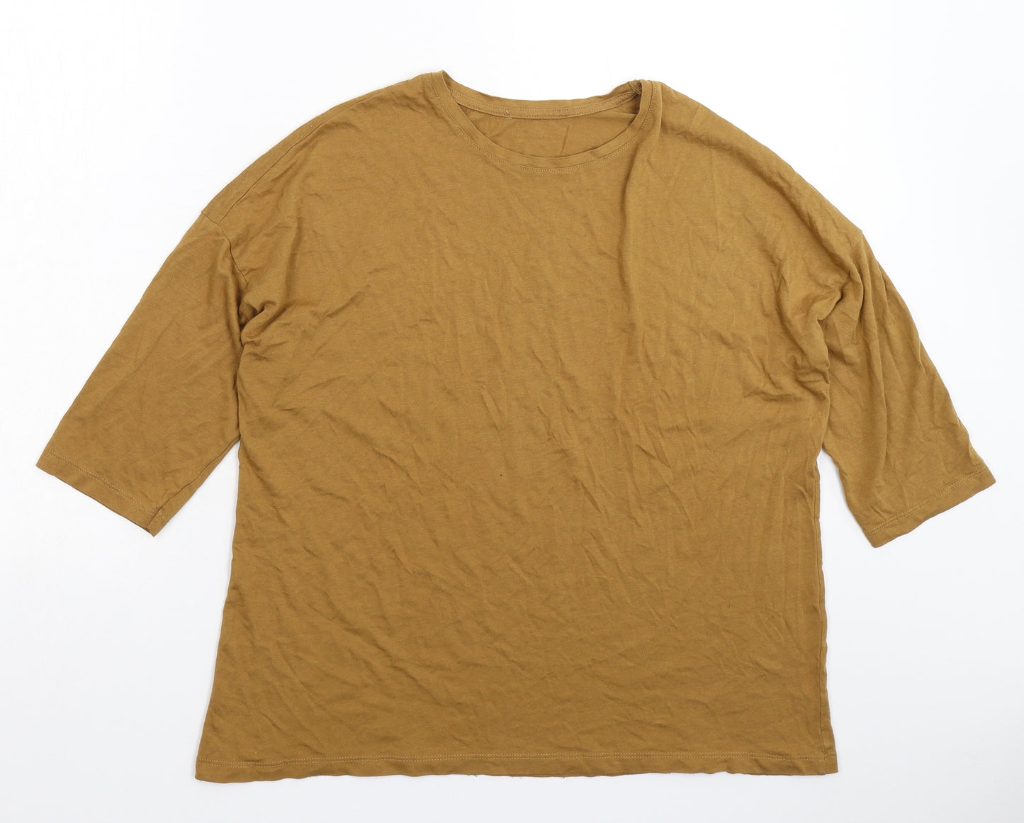 Preworn Womens Beige   Basic T-Shirt Size XL