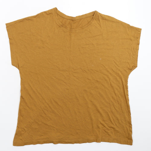 Preworn Womens Beige   Basic T-Shirt Size L