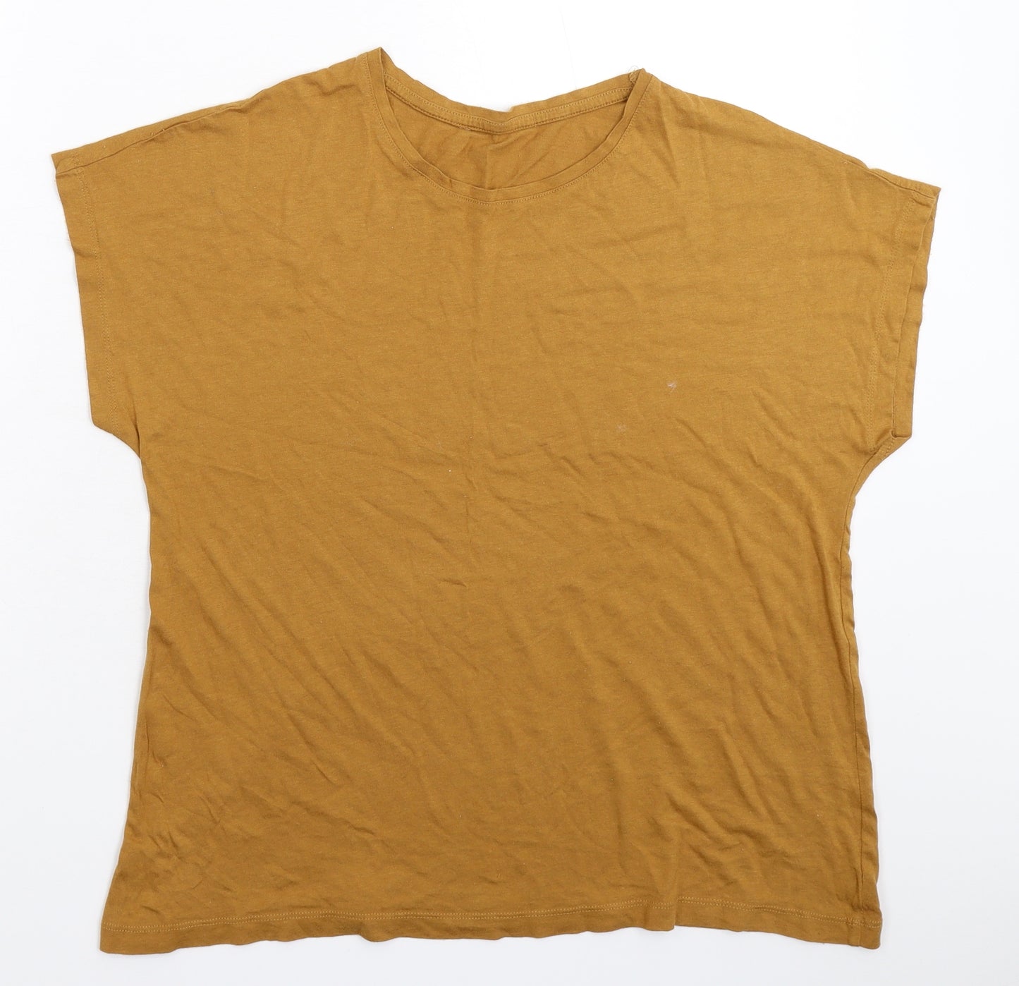 Preworn Womens Beige   Basic T-Shirt Size L