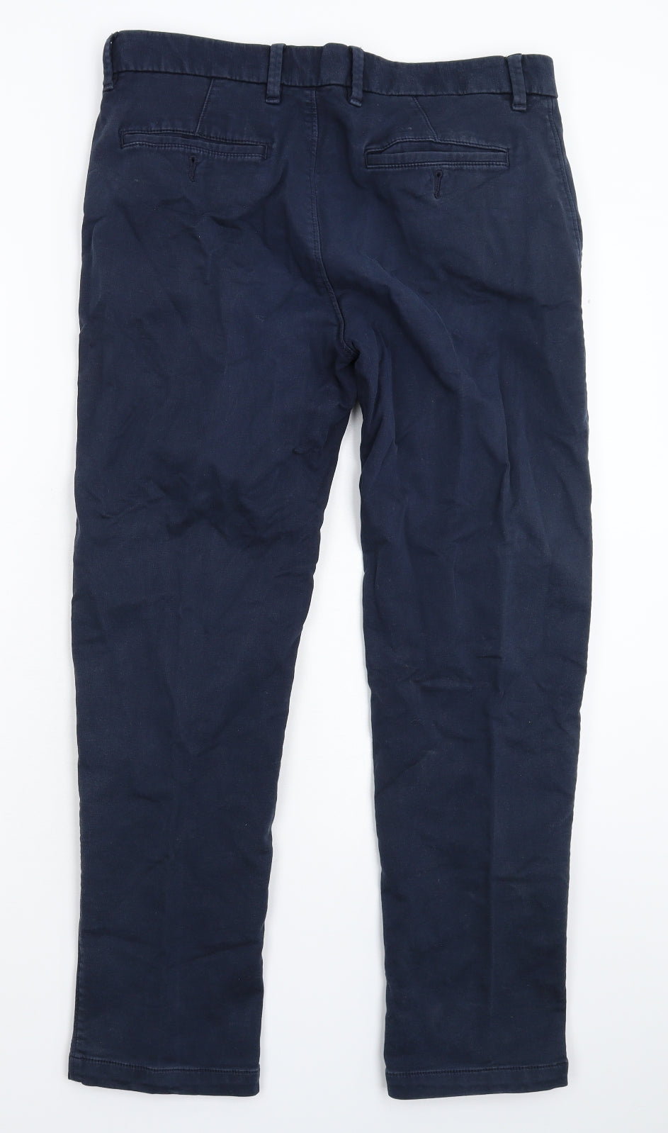 Marks and Spencer Mens Blue   Chino Trousers Size 34 L27 in
