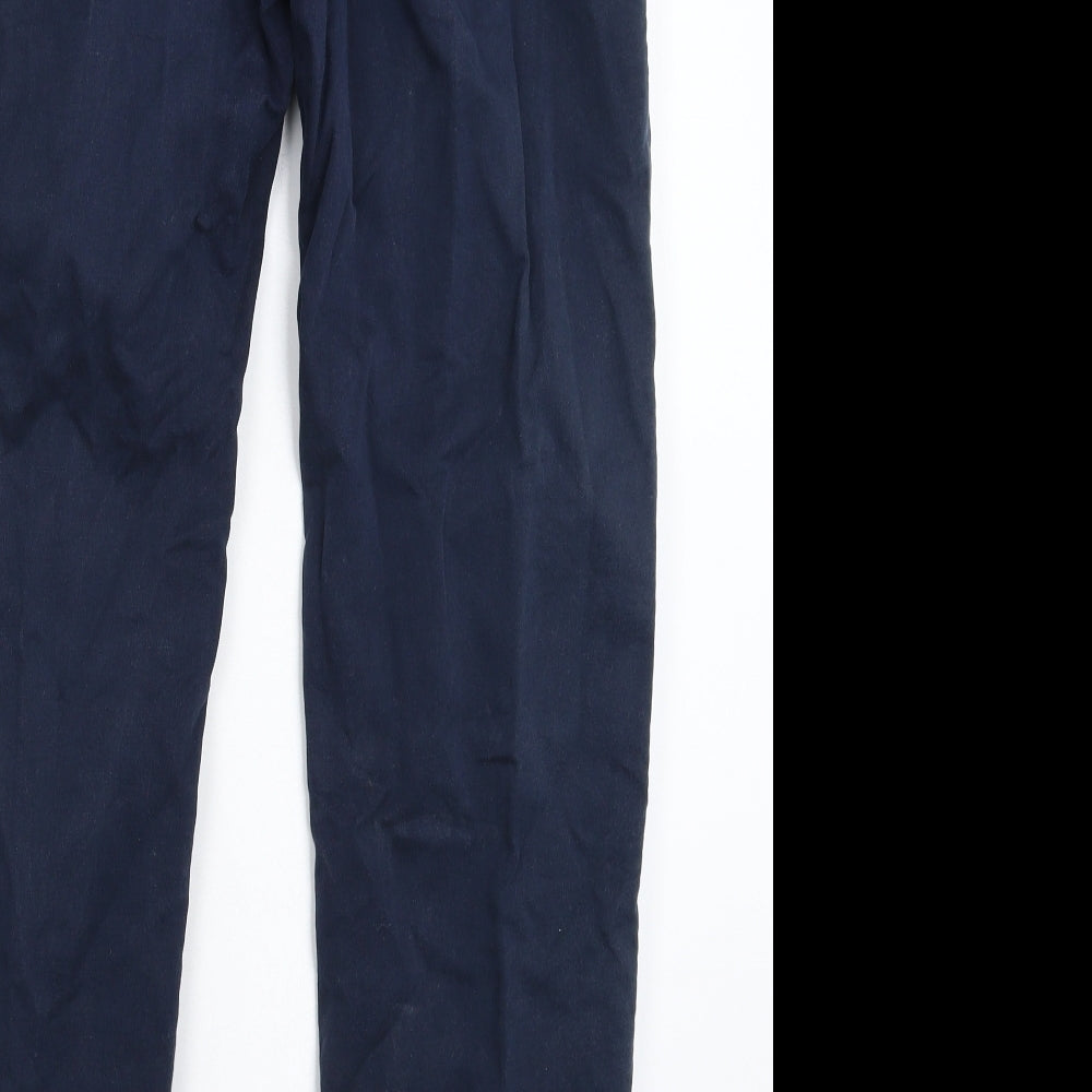 Marks and Spencer Mens Blue   Chino Trousers Size 34 L27 in