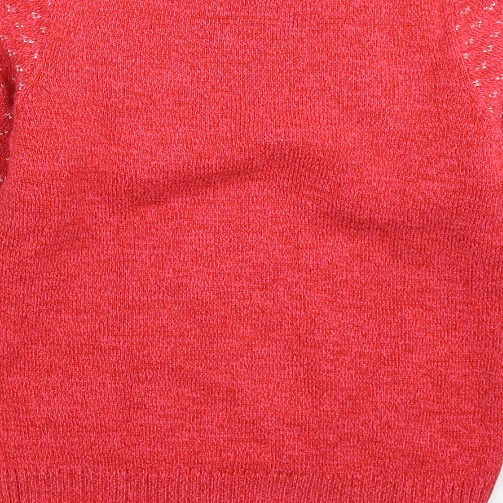 Lily & Dan Girls Pink  Knit Pullover Jumper Size 9-10 Years