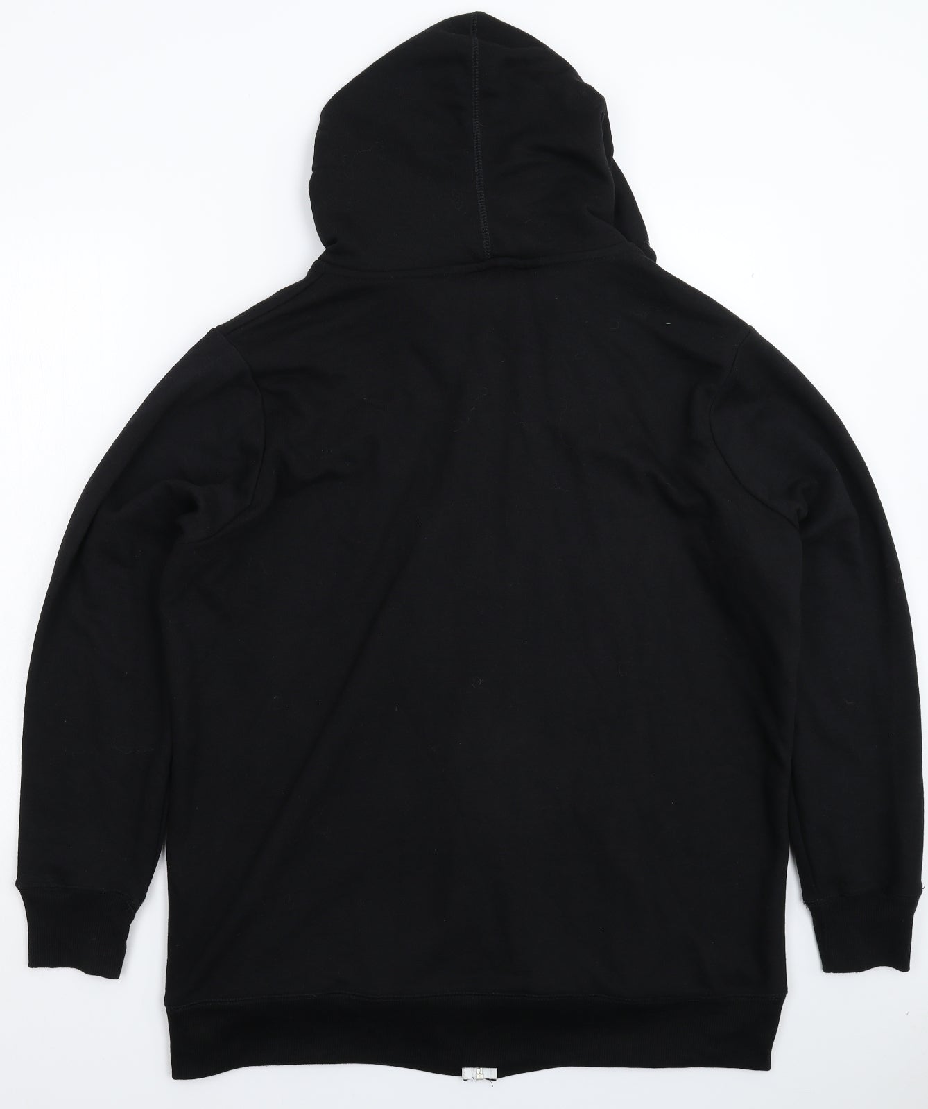 Yours Womens Black   Full Zip Hoodie Size 24