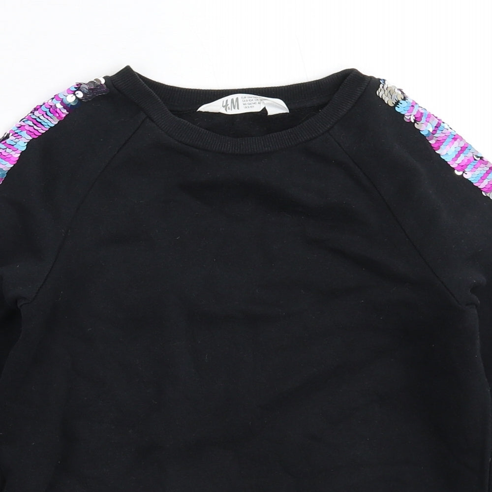 H&M Girls Blue   Pullover Sweatshirt Size 9-10 Years