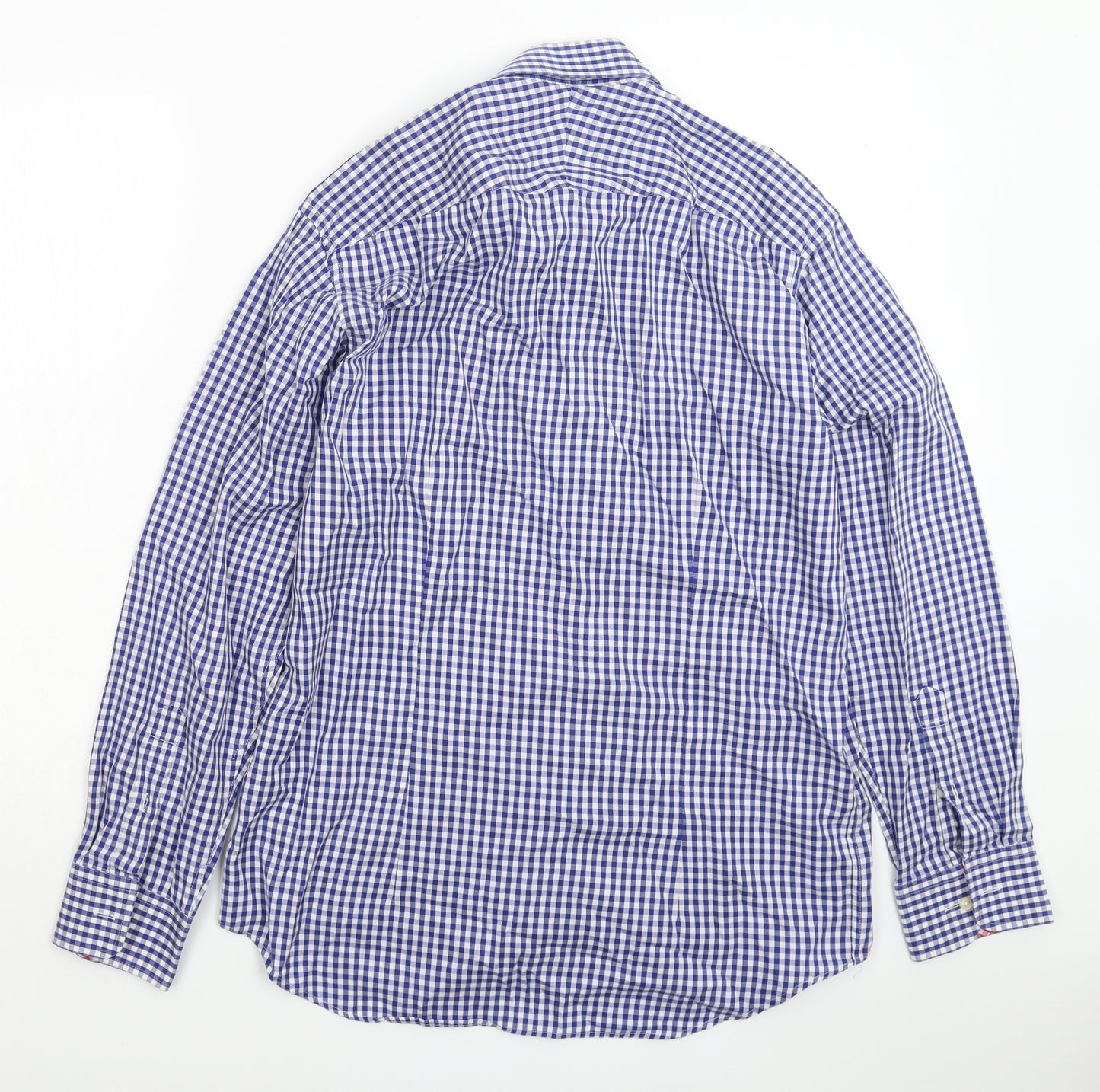 Savile Row Mens Blue Check   Dress Shirt Size 16