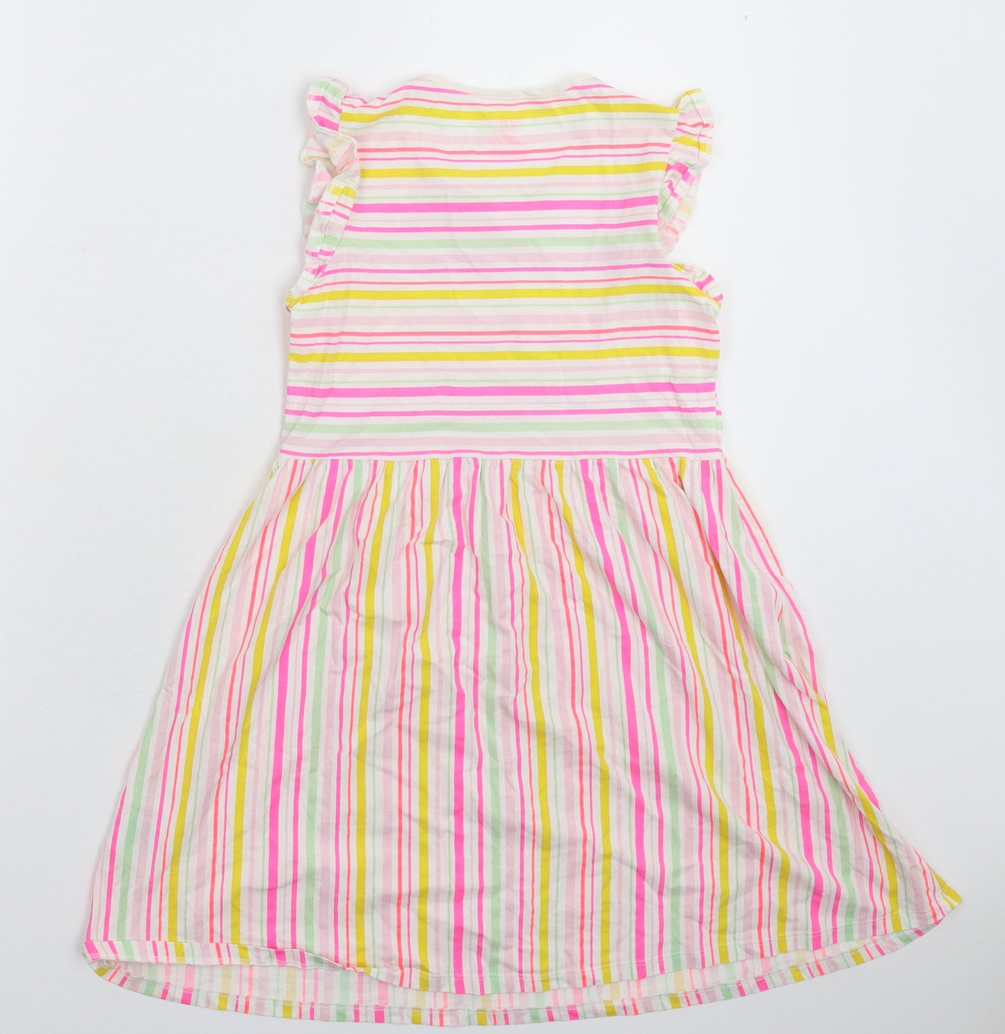 H&M Girls Multicoloured Striped  Fit & Flare  Size 9-10 Years