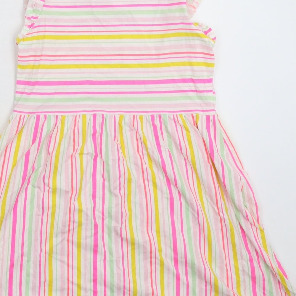 H&M Girls Multicoloured Striped  Fit & Flare  Size 9-10 Years