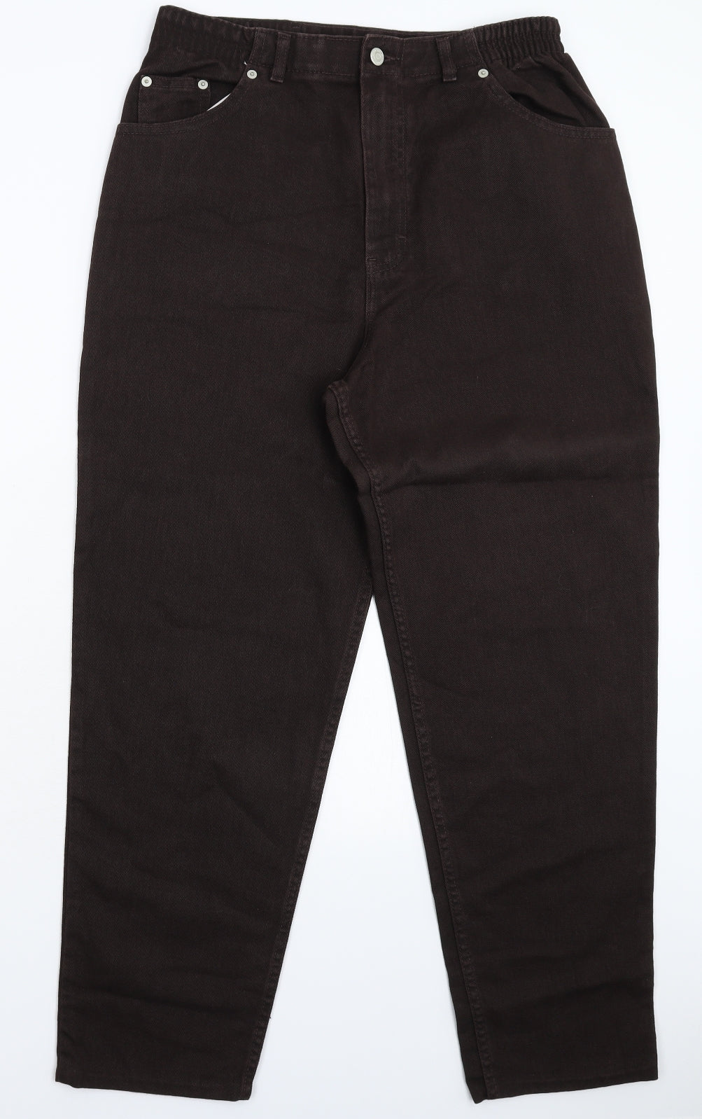 Marks and Spencer Womens Grey  Denim Straight Jeans Size 16 L28 in