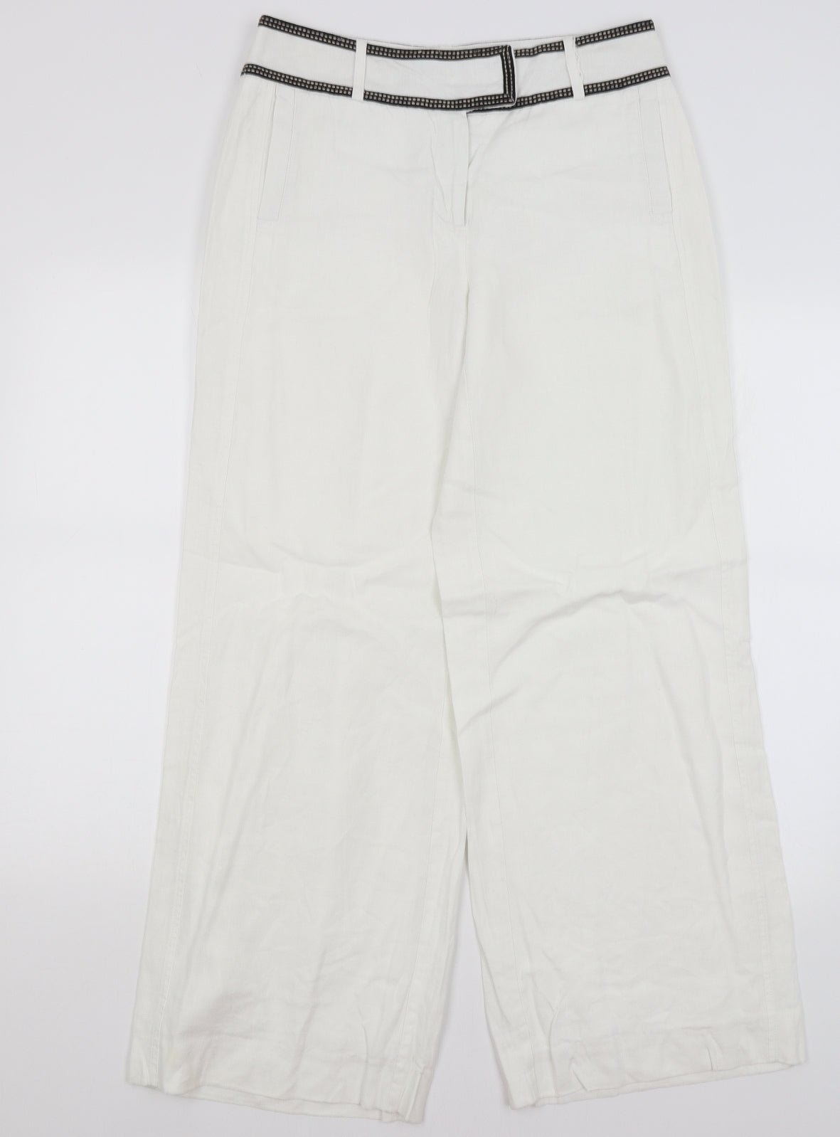NEXT Womens White   Trousers  Size 10 L29 in