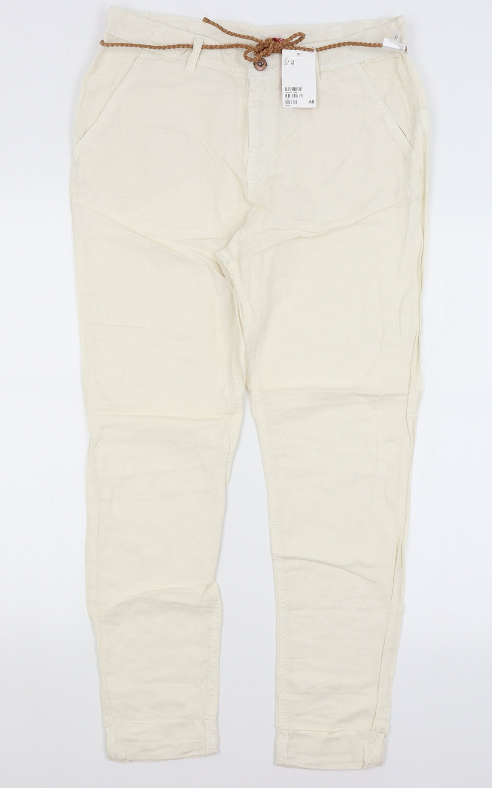 Divided Womens Ivory   Trousers  Size 12 L27 in