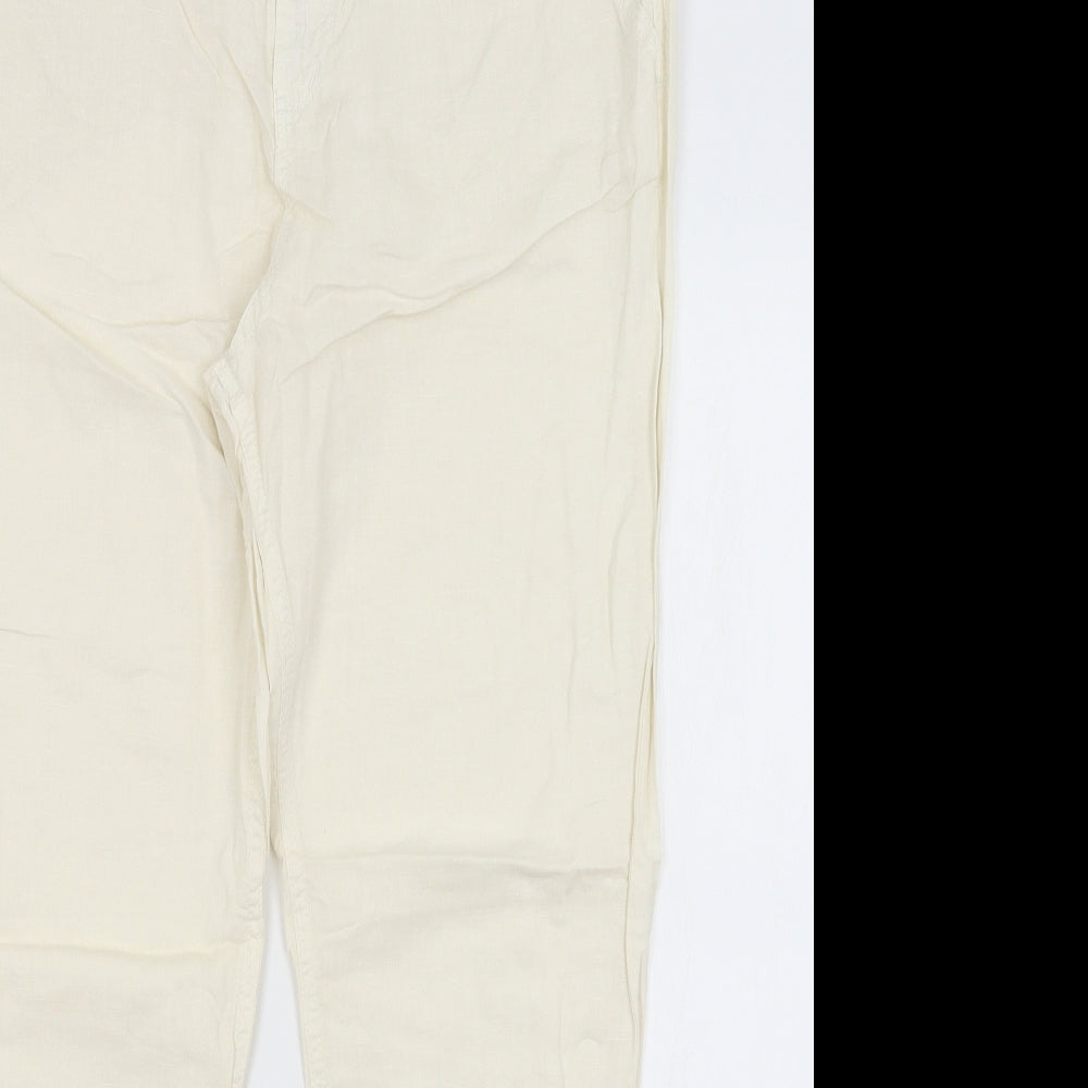 Divided Womens Ivory   Trousers  Size 12 L27 in