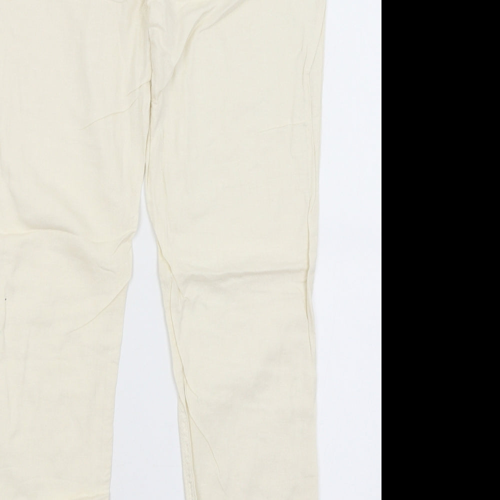 Divided Womens Ivory   Trousers  Size 12 L27 in