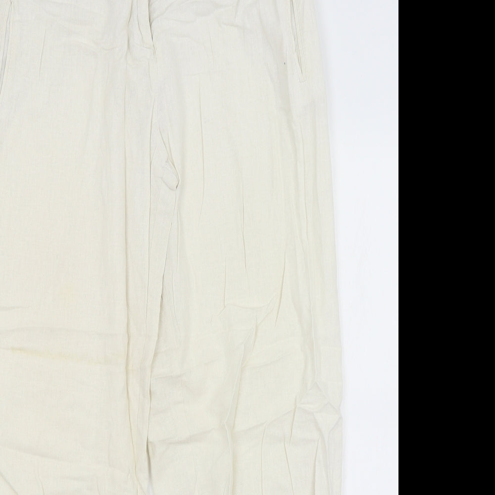 E-vie Womens Ivory   Trousers  Size 14 L27.5 in