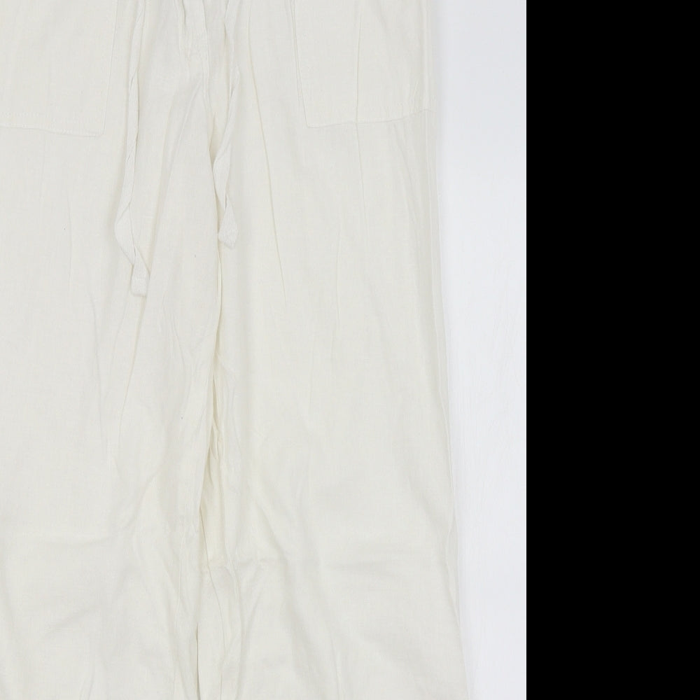 TU Womens White   Trousers  Size 12 L28 in
