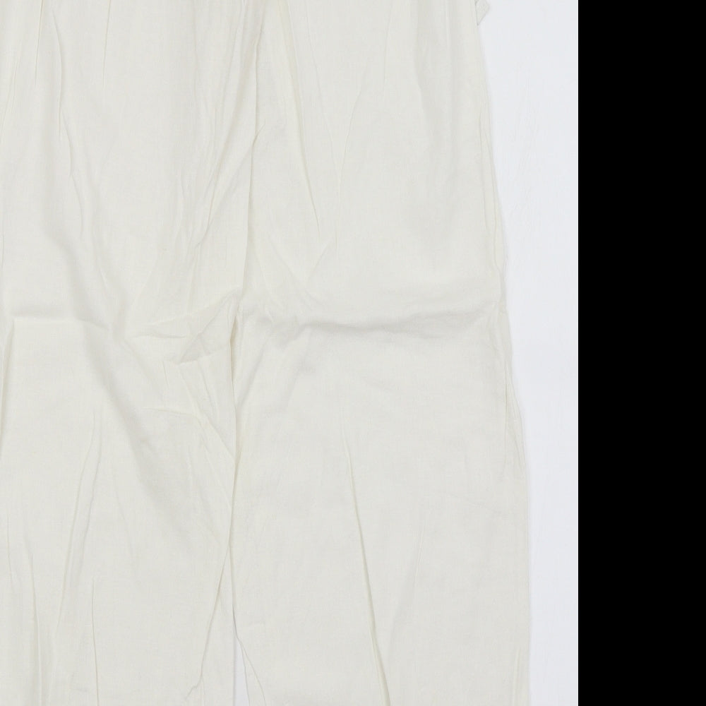TU Womens White   Trousers  Size 12 L28 in