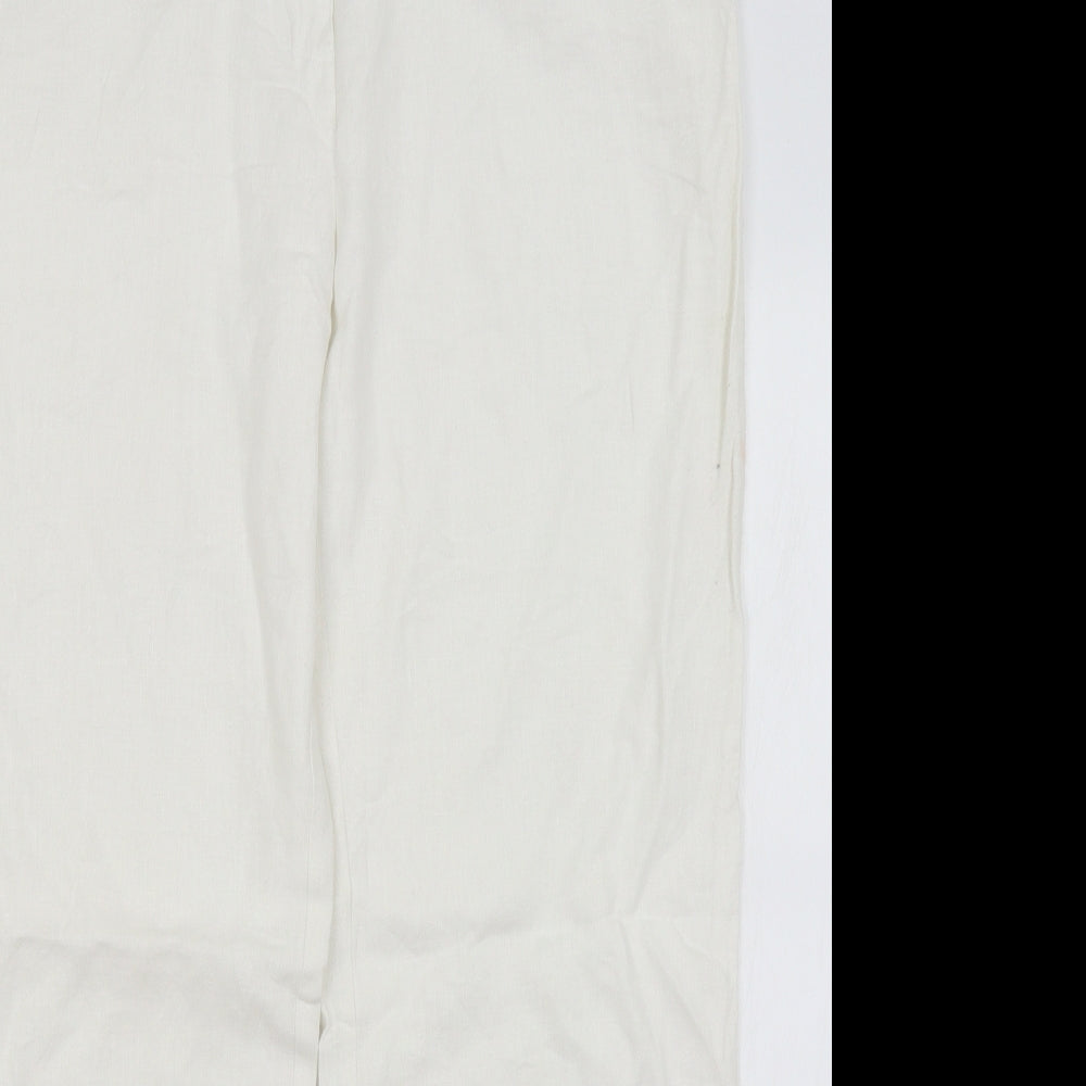 Per Una Womens White   Trousers  Size 16 L29.5 in