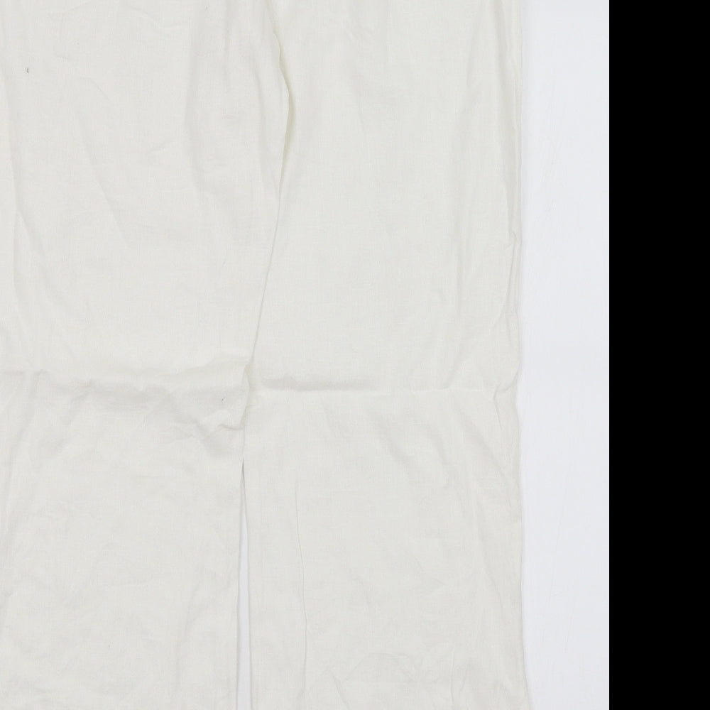 Per Una Womens White   Trousers  Size 16 L29.5 in