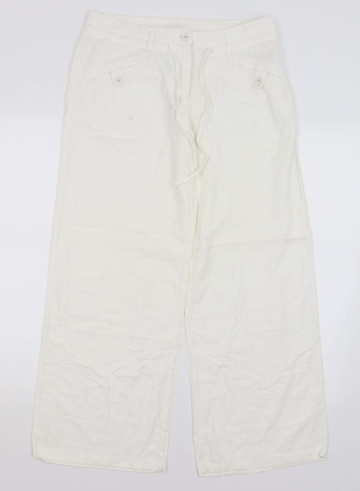 NEXT Womens White   Trousers  Size 10 L27 in